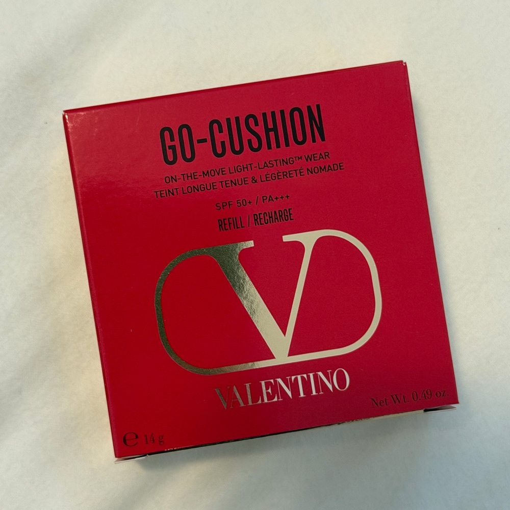 Valentino Go-Cushion in Bold Red with Silver Accents
